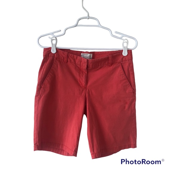 J. Crew Factory Pants - J CREW Frankie 9” Dusty Red Bermuda Chino Shorts